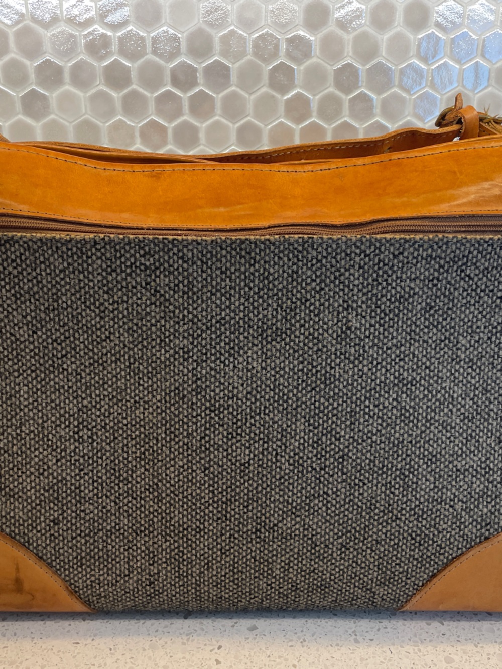 Hartmann  Messenger Bag with Tan Leather Trim